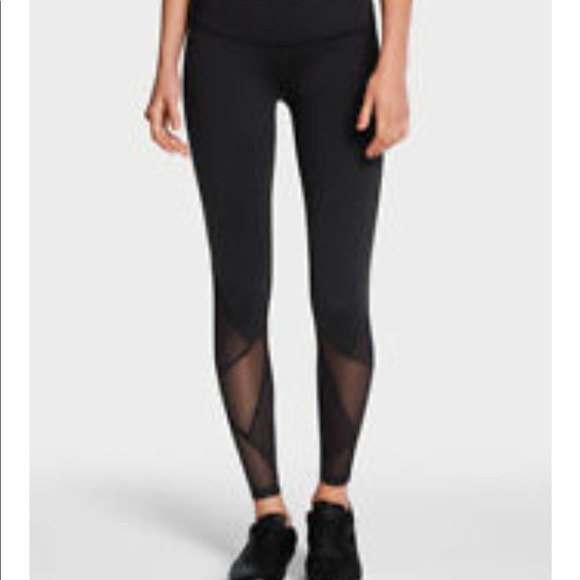 Victoria S Secret Pants Jumpsuits Victoria Secret Black And Mesh Knockout Leggings Poshmark